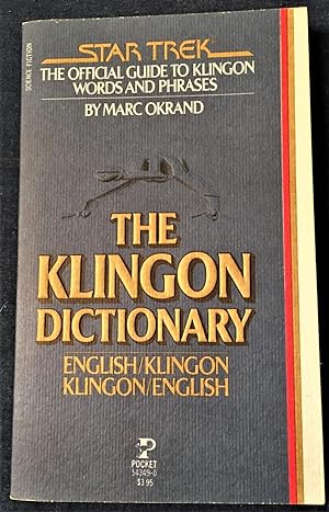 Imagen del vendedor de The Klingon Dictionary, English/Klingon, Klingon/English a la venta por My Book Heaven