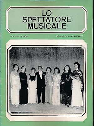 Seller image for Lo Spettatore Musicale. Novembre-Dicembre 1969. Cronache mensili for sale by Fundus-Online GbR Borkert Schwarz Zerfa