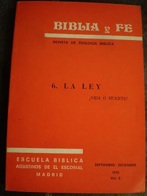 Immagine del venditore per Biblia y Fe 6. La Ley:  vida o muerte? 1976 venduto da Librera Antonio Azorn