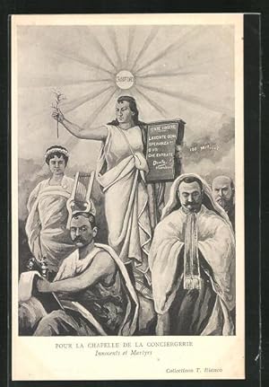 Ansichtskarte Affaire Humbert, Pour la Chapelle de la Conciergerie, Innocents et Martyrs, Jura