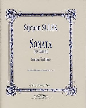 Imagen del vendedor de SULEK S. - Sonata (Vox Gabrieli) para Trombon y Piano a la venta por Mega Music