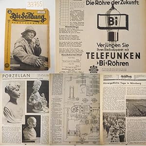 Seller image for Die Sendung. Rundfunkwoche. 10. Jahrgang Nr. 37, 8. September 1933 * R e i c h s p a r t e i t a g i n N  r n b e r g : o r k a n a r t i g e r S t u r m d e r H e i l r u f e a u f d e n F  h r e r A d o l f H i t l e r Dieses Buch wird von uns nur zur staatsbrgerlichen Aufklrung und zur Abwehr verfassungswidriger Bestrebungen angeboten (86 StGB) for sale by Galerie fr gegenstndliche Kunst