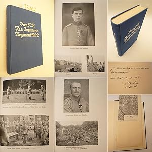 Seller image for Das K.B. Reserve-Infanterie-Regiment 12. Nach den Kriegsakten und Mitteilungen ehemaliger Angehriger des Regiments dargestellt von Ernst Demmler (Major a.D.), Karl Ritter von Wucher (Oberstleutnant a.D.) und Ludwig Leupold (Generalmajor a.D.) Mit 8 Karten, 21 Textskizzen und 82 Bildern * mit K a r t e n b e i l a g e n und s i g n i e r t for sale by Galerie fr gegenstndliche Kunst