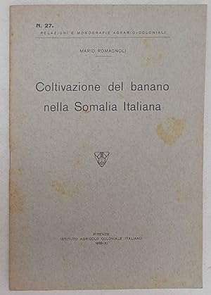 Coltivazione del banano nella Somalia italiana.
