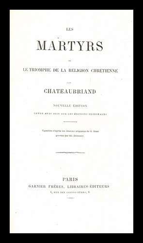Seller image for Les martyrs : ou, le triomphe de la religion chrtienne for sale by MW Books