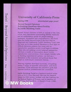 Bild des Verk�ufers f�r Beyond second opinions : making choices about fertility treatment zum Verkauf von MW Books