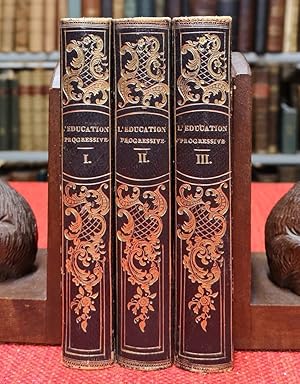 L'Éducation progressive ou Étude du Cours de la Vie. Par Mme Necker de Saussure. (3 Tomes / Bände...