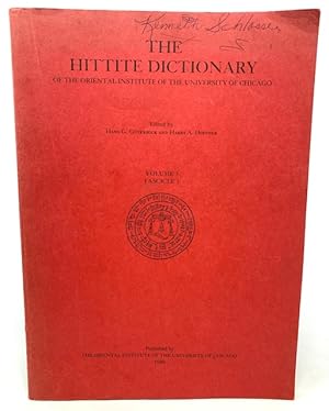 The Hittite Dictionary of the Oriental Institute of the University of Chicago Vol. I.