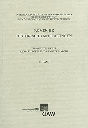 Bild des Verkufers fr Rmische Historische Mitteilungen 54. Band zum Verkauf von Antiquariat Buchseite