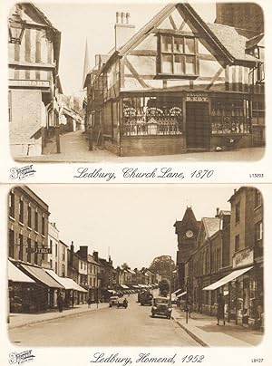 Ledbury Hereford Church Lane Cocoa Shop Homend 2x Postcard s