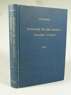 Bild des Verkufers fr Inventario dei libri stampati Palatino-Vaticani Index. zum Verkauf von Antiquariat Dorner