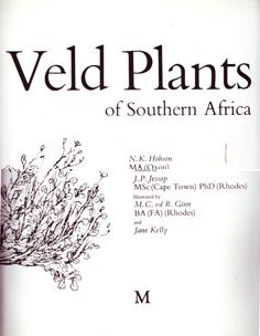 Imagen del vendedor de Veld Plants of Southern Africa a la venta por Eaglestones