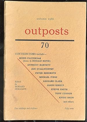 Bild des Verkufers fr Outposts Number 70 Autumn 1966 zum Verkauf von Shore Books