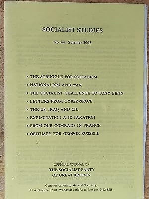 Seller image for Socialist Studies Summer 2002 No.44 Official Journal Of The Socialist Party Of Great Britain for sale by Shore Books