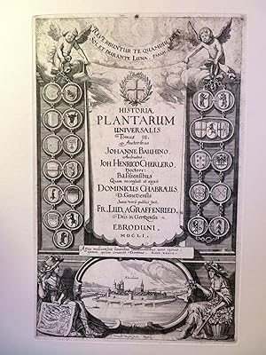 Frontispice de Historia Plantarum Universalis. Volume III Yverdon 1651, Lithographie gedruckt auf...