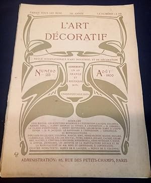 L'Art Décoratif - Revue Internationale d'Art industriel et de Décoration - N.23 - Aout 1900 - 2e ...