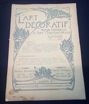 L'Art Décoratif - Revue Internationale d'Art industriel et de Décoration - N.26 - Novembre 1900 -...