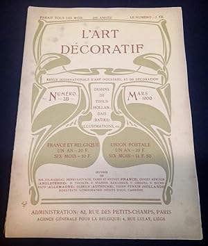 L'Art Décoratif - Revue Internationale d'Art industriel et de Décoration - N.18 - Mars 1900 - 2e ...