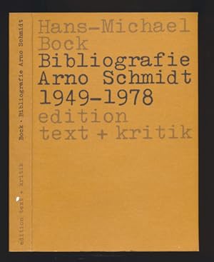 Bild des Verkufers fr Bibliographie Arno Schmidt 1949-1978. zum Verkauf von Versandantiquariat  Rainer Wlfel