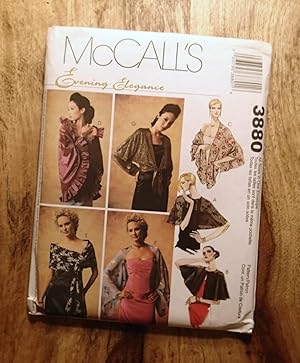 McCALL'S SEWING PATTERN: #3880 : EVENING ELEGANCE : Misses Wraps