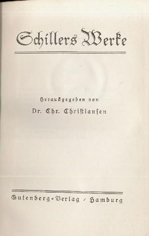 Seller image for Schillers Werke Philosophische Schriften for sale by Flgel & Sohn GmbH