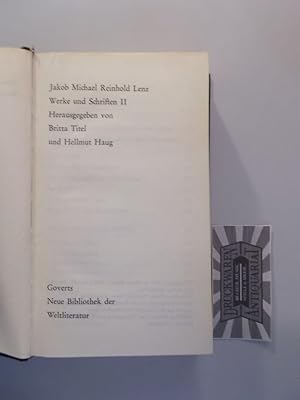 Seller image for Werke und Schriften II. for sale by Druckwaren Antiquariat