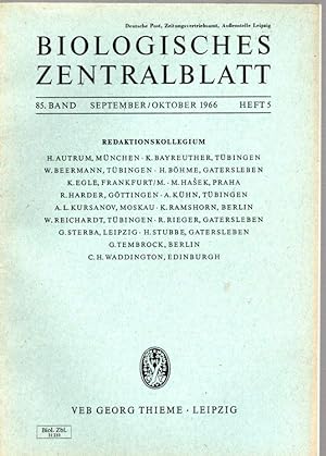 Biologisches Zentralblatt. Band 85, Heft 5 (Sept.-Okt.)