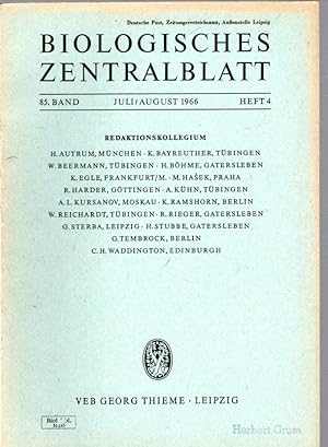 Biologisches Zentralblatt. Band 85, Heft 4 (Juli-August)