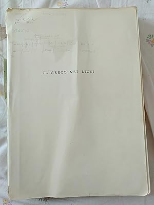 Il greco nei licei manuale per lo studio del greco nei licei classici seconda edizione