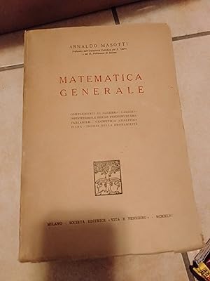 Seller image for Matematica generale complementi di for sale by librisaggi