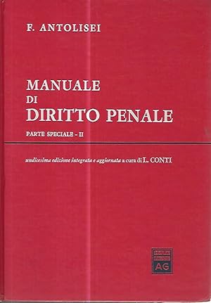 Immagine del venditore per Manuale di diritto penale. Parte speciale II venduto da librisaggi