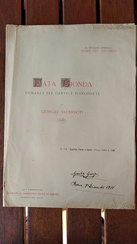 Seller image for Fata bionda for sale by librisaggi