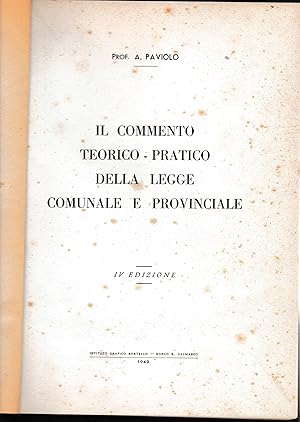 Il commento teorico-pratico della legge comunale e provinciale