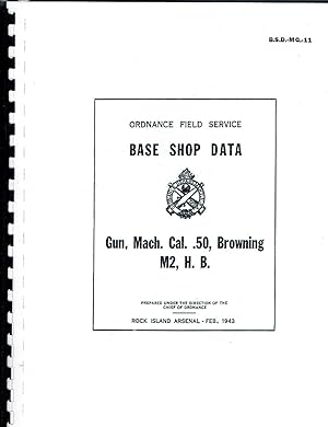 Ordnance Field Service: BASE SHOP DATA: GUN, MACH. CAL. .50, H. B.
