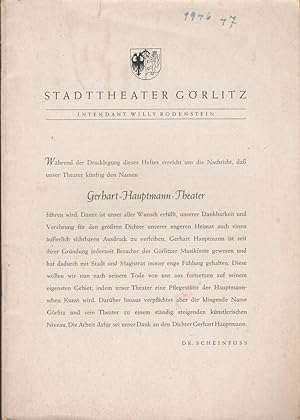 Stadttheater Görlitz / Gerhart Hauptmann Theater Vorschau Spielzeit 1946 / 47