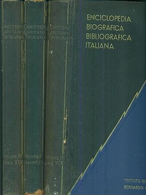 Enciclopedia biografica bibliografica italiana 3 vv