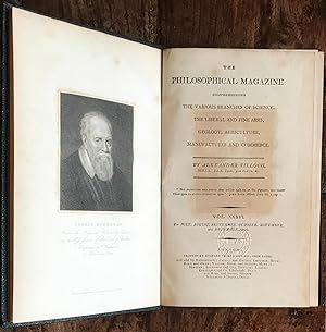 Immagine del venditore per THE PHILOSOPHICAL MAGAZINE, July-Dec 1810: Report of the Dublin Cow-Pock[cowpox] Institution [Smallpox vaccines] 1809; XXXVIII: The Case of a Man who died in Consequence of the Bite of a Rattle Snake; A new Brunel Patent; A History of Pus; Proposal for an Iron Tunnel under the Thames; Davy's Experiments on Nitrogen, Ammonia etc. venduto da Stoneman Press