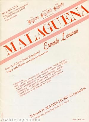 Image du vendeur pour Malaguena, from "Anadlucia (Suite Espagnole)" - Voice and Piano with English and Spanish Text mis en vente par Whiting Books