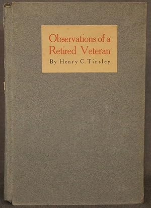 Seller image for OBSERVATIONS OF A RETIRED VETERAN for sale by Michael Pyron, Bookseller, ABAA