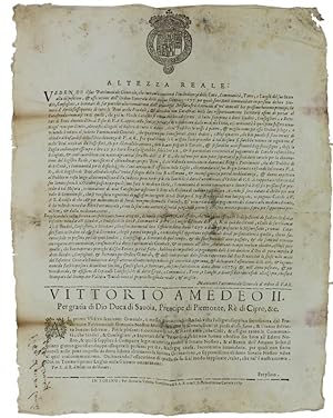 Immagine del venditore per AL PRIMO USCIERO SERVIENTE GENERALE, O' MESSO GIURATO RICHIESTO SAL. VISTA L'ALLIGATA SUPPLICA Dat' in Torino il primo luglio 1689 [Documento originale]: venduto da Bergoglio Libri d'Epoca