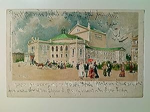 München, Prinzregenten-Theater, Lithografie, AK, gelaufen 1903