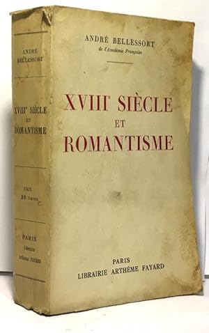 Imagen del vendedor de XVIIIe sicle et romantisme a la venta por crealivres