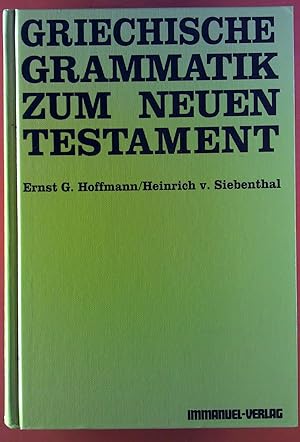 Bild des Verkufers fr Griechische Grammatik zum Neuen Testament. zum Verkauf von biblion2