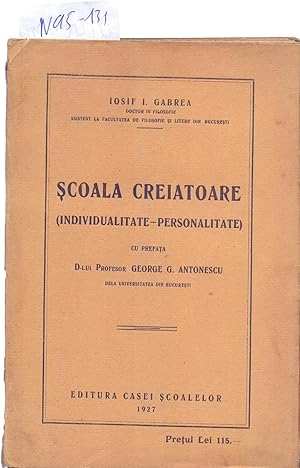 Image du vendeur pour SCOALA CREIATOARE (INDIVIDUALITATE PERSONALITATE mis en vente par Libreria 7 Soles