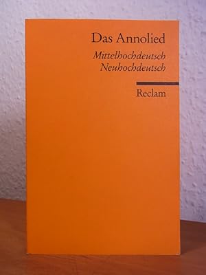 Bild des Verkufers fr Das Annolied. Mittelhochdeutsch und neuhochdeutsch zum Verkauf von Antiquariat Weber