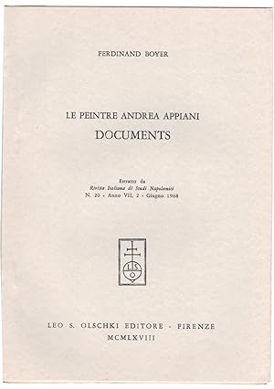 Le Peintre Andrea Appiani. Documents.