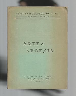 Imagen del vendedor de Arte de la poesia. a la venta por Librera El Crabo