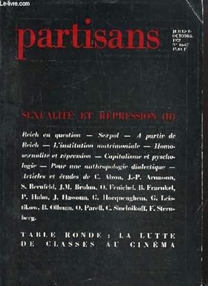 Seller image for Partisans N 66-67: juillet octobre 1972 : sexualit et rpression (II) for sale by Le-Livre