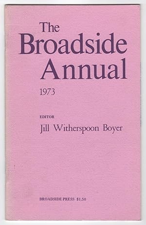 Seller image for The Broadside Annual 1973 : Introducing New Black Poets for sale by Philip Smith, Bookseller