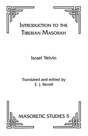Image du vendeur pour Introduction to the Tiberian Masorah mis en vente par GreatBookPrices
